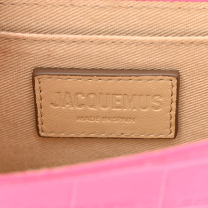 Jacquemus Calfskin Crocodile Embossed Le Riviera Pink 6 of 10