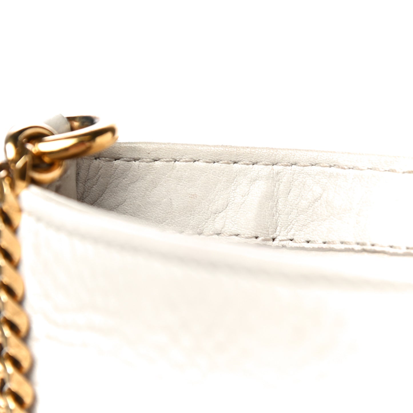 Pebbled Calfskin Small 1973 Chain Shoulder Bag Off White