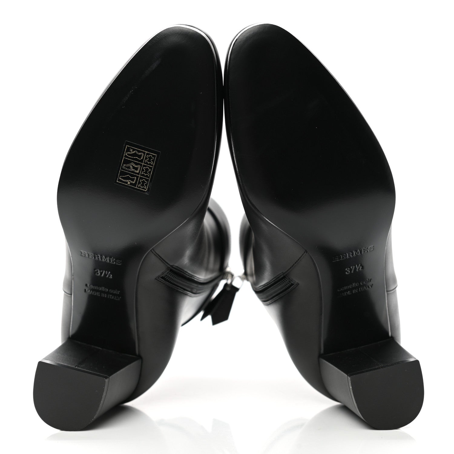 Hermes Calfskin Saint Germain Ankle Boots 37.5 Black 4 of 9