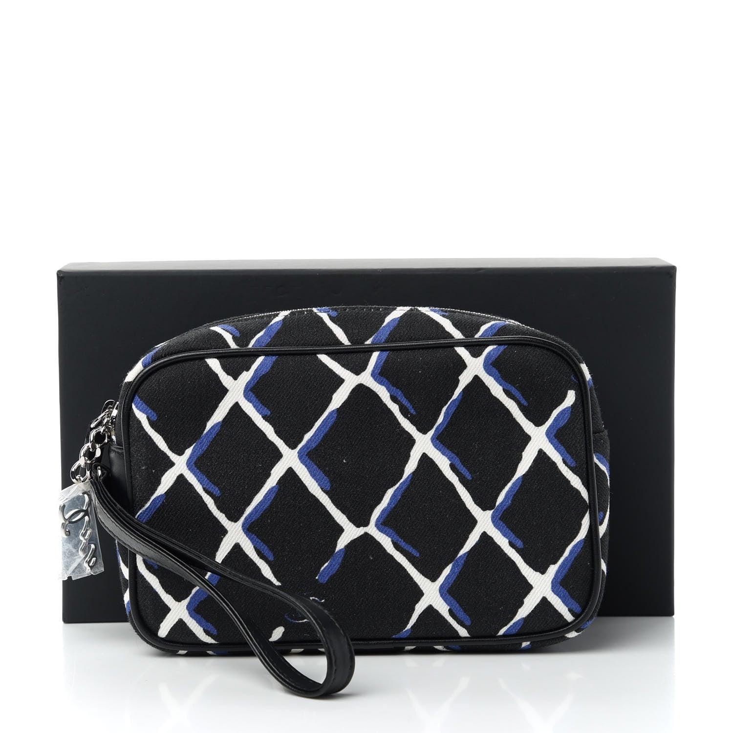 Chanel Canvas Airline Cosmetic Case Blue White 11 of 11