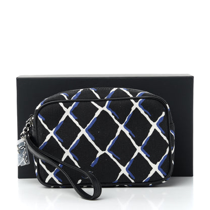 Chanel Canvas Airline Cosmetic Case Blue White 11 of 11
