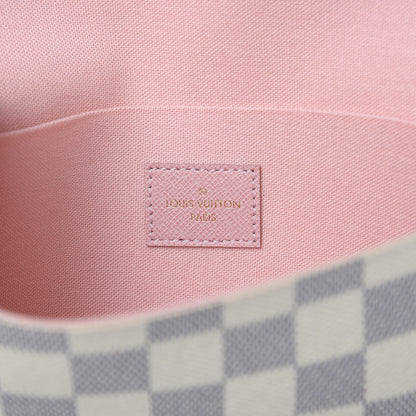 Louis Vuitton Damier Azur Pochette Felicie Chain Wallet Rose Ballerine 6 of 8