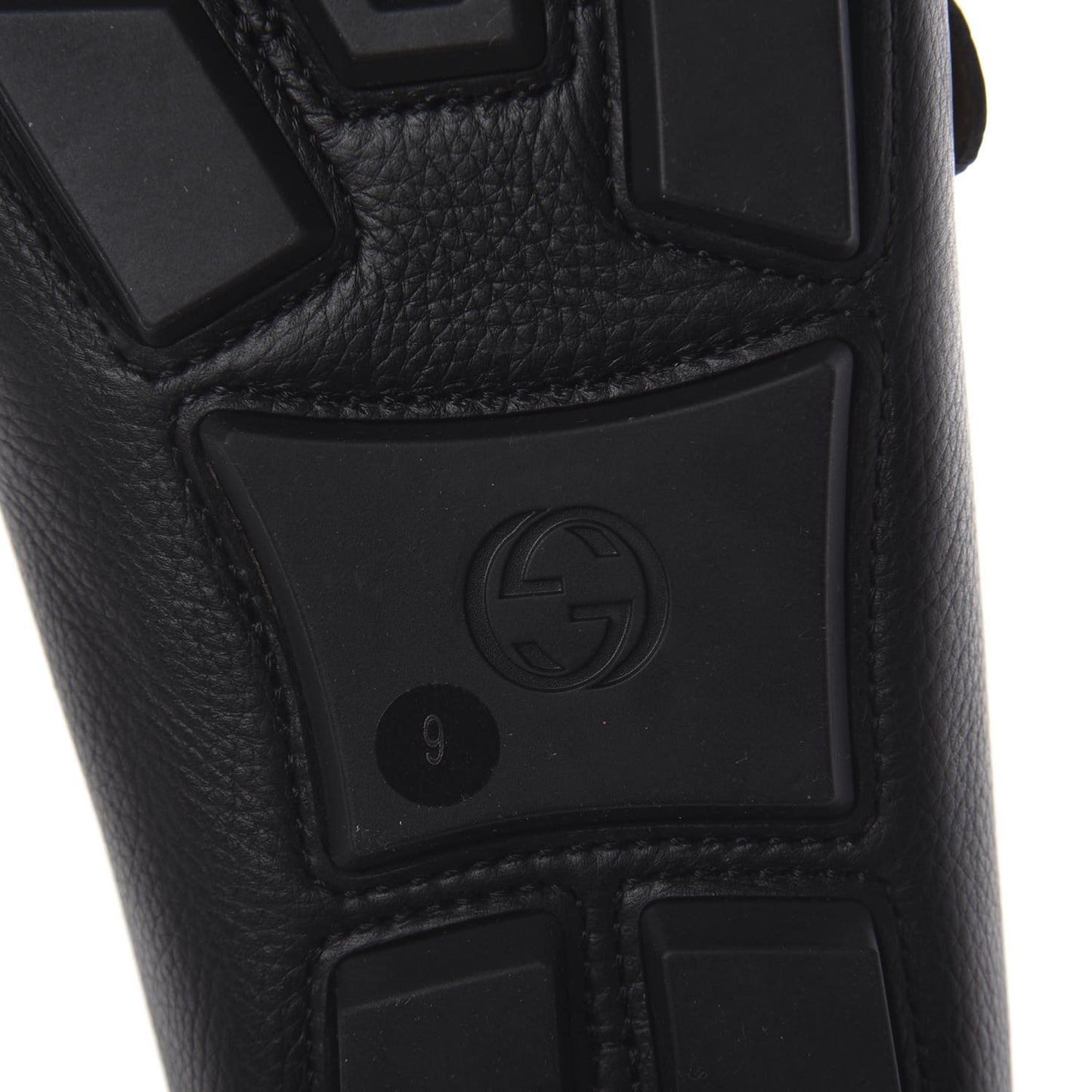 Calfskin Mens Web Sylvie Web Buckle Driver Loafers 9 Black