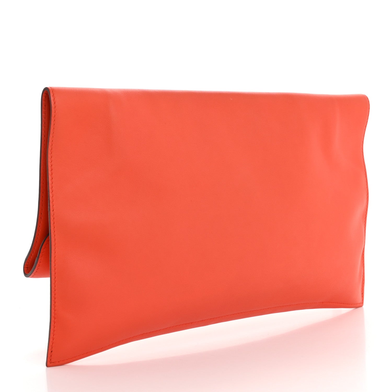 Hermes Evercolor Pliplat Clutch Orange Poppy 3 of 9