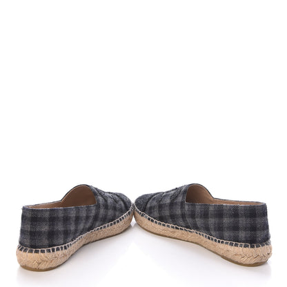 Chanel Flannel CC Espadrilles 38 Dark Grey Black 5 of 13
