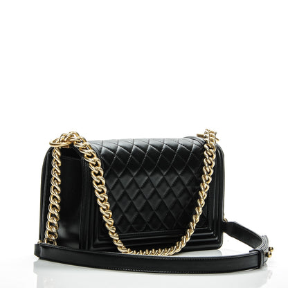 Chanel Lambskin Quilted Medium Boy Flap Black 3 of 7