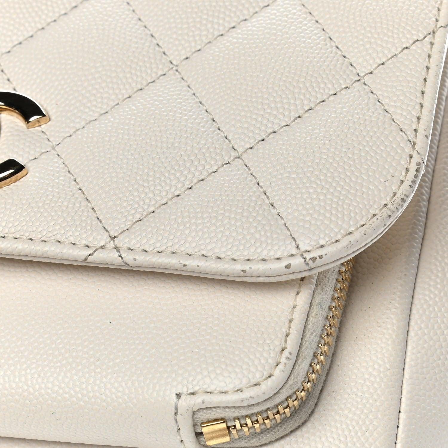 Chanel Caviar Quilted Small Business Affinity Flap Beige 14 of 15