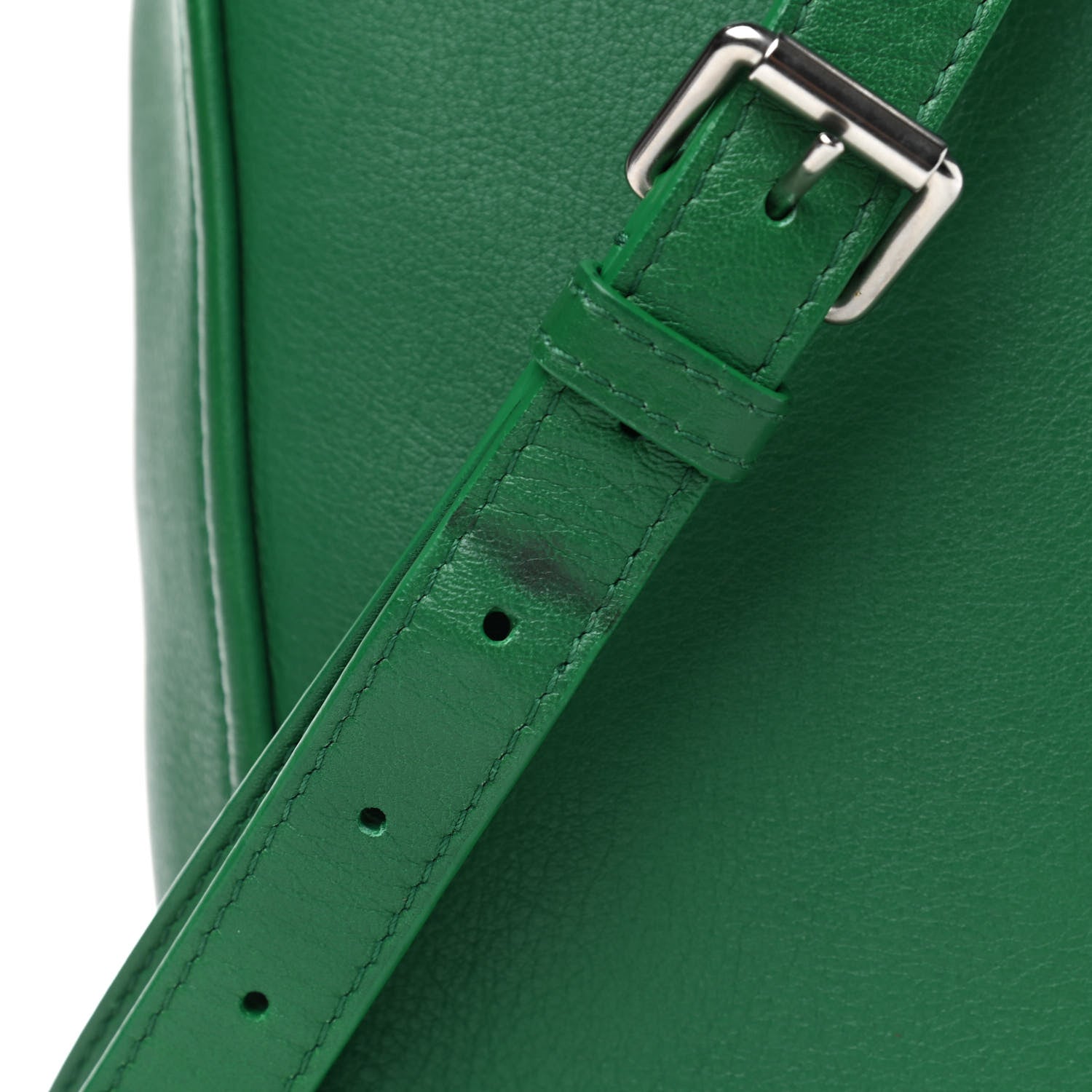 Balenciaga Shiny Day Calfskin M Triangle Duffle Vert Irlandais 6 of 6