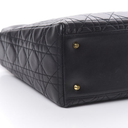 Christian Dior Lambskin Cannage Medium Lady Dior Black 9 of 12