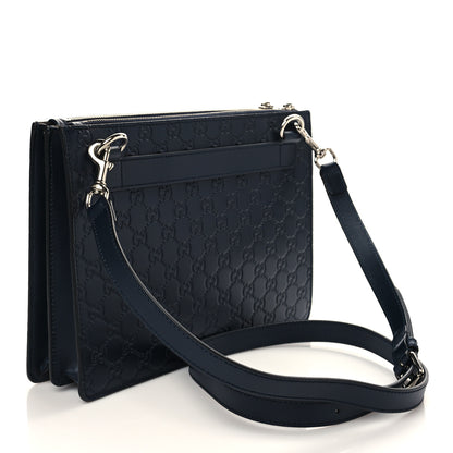 Gucci Guccissima Signature Messenger Bag Blue 2 of 8
