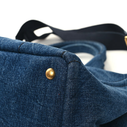 Prada Denim Logo Tote Bleu 11 of 11