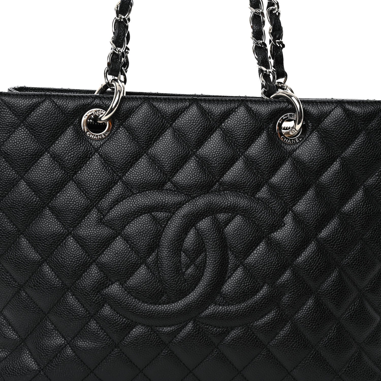 Chanel Caviar Quilted Grand Shopping Tote GST Black 7 of 9