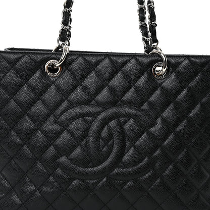 Chanel Caviar Quilted Grand Shopping Tote GST Black 7 of 9