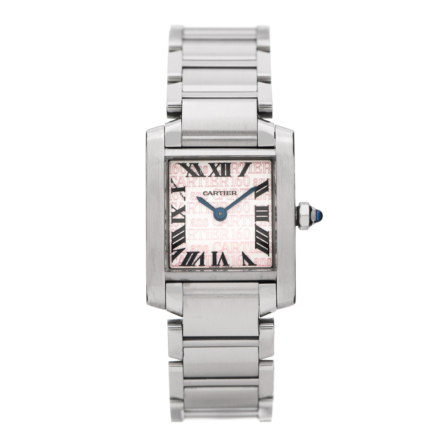 Stainless Steel 20mm Tank Francaise 160th Anniversary Quartz Watch