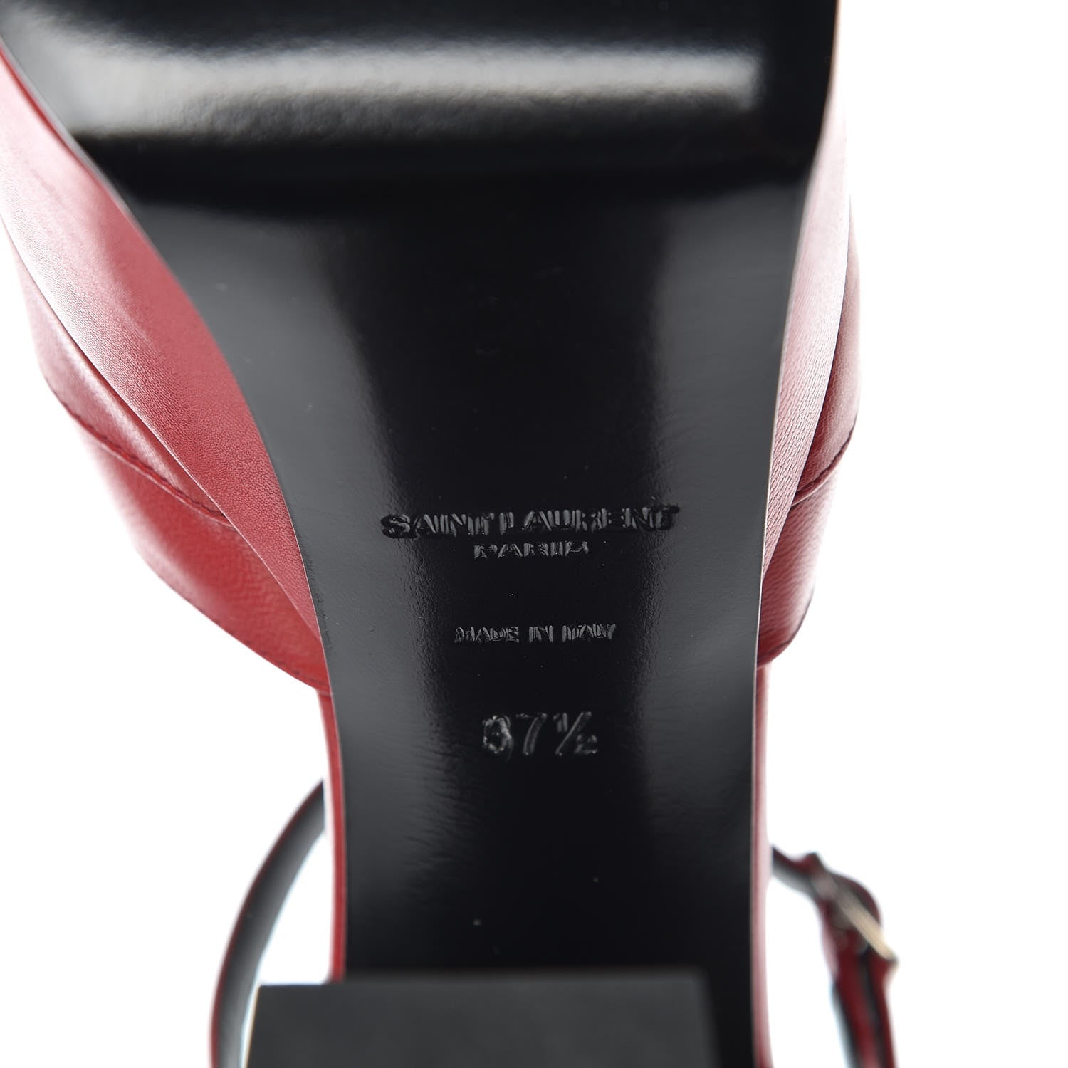 Saint Laurent Goatskin Candy 80 Platform Sandals 37.5 Red 7 of 10