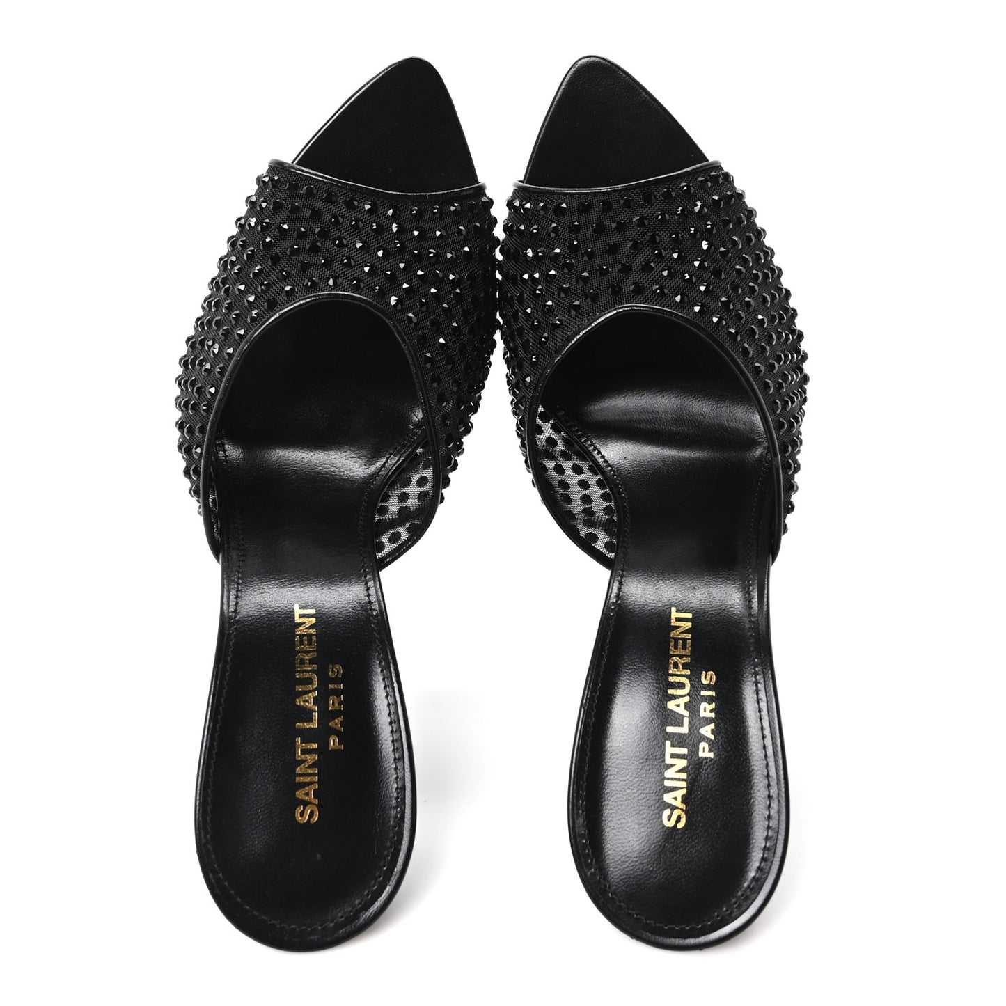 Tulle Strass Gippy 110 Mule Sandals 38 Black