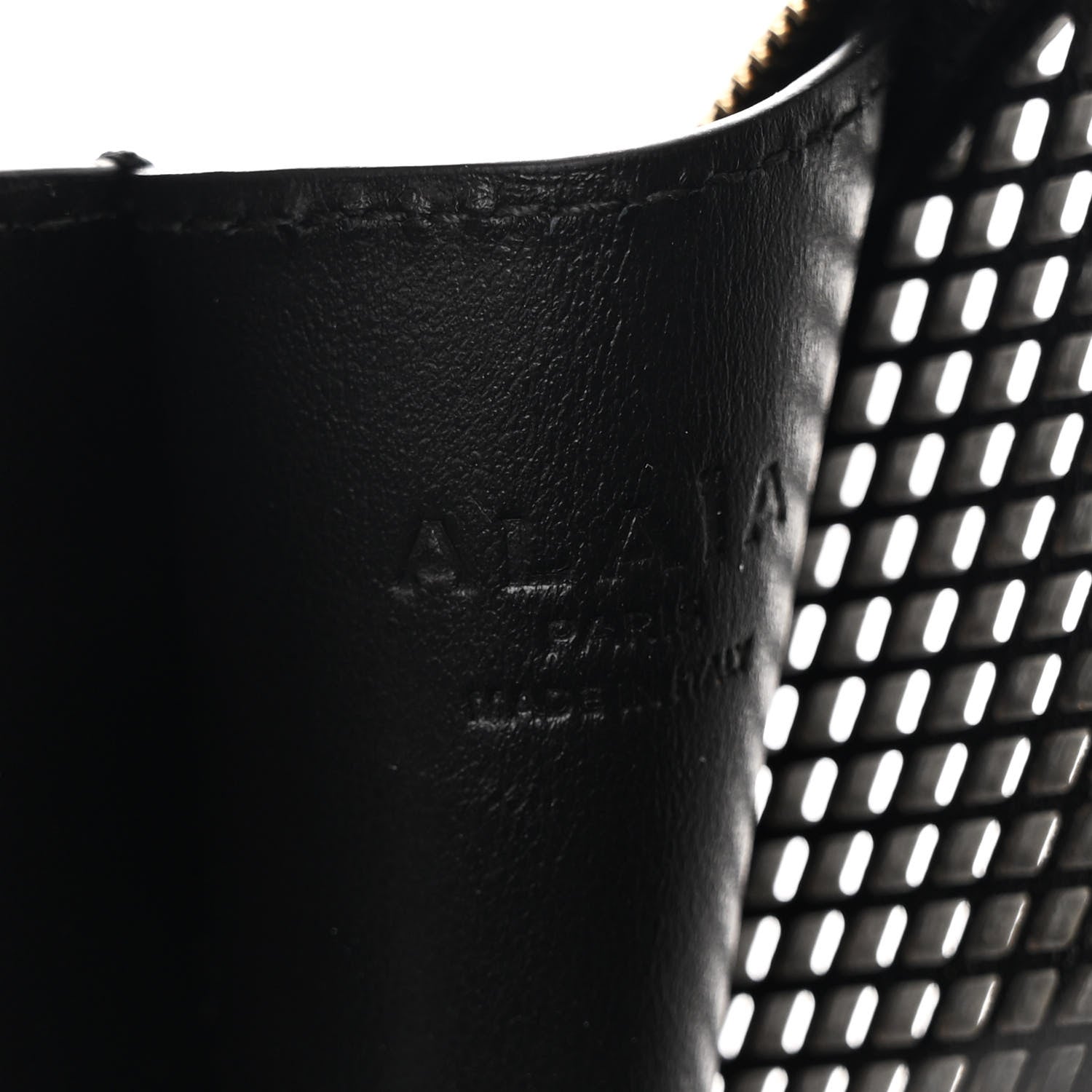 Alaia Calfskin Perforated Le Coeur Bag Black 6 of 9
