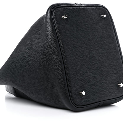 Hermes Taurillon Clemence Matte Alligator Picotin Lock Touch 22 MM Black 7 of 8