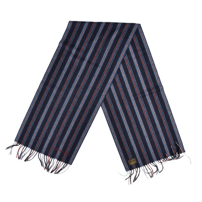 Louis Vuitton Cashmere Striped Scarf Navy 2 of 4
