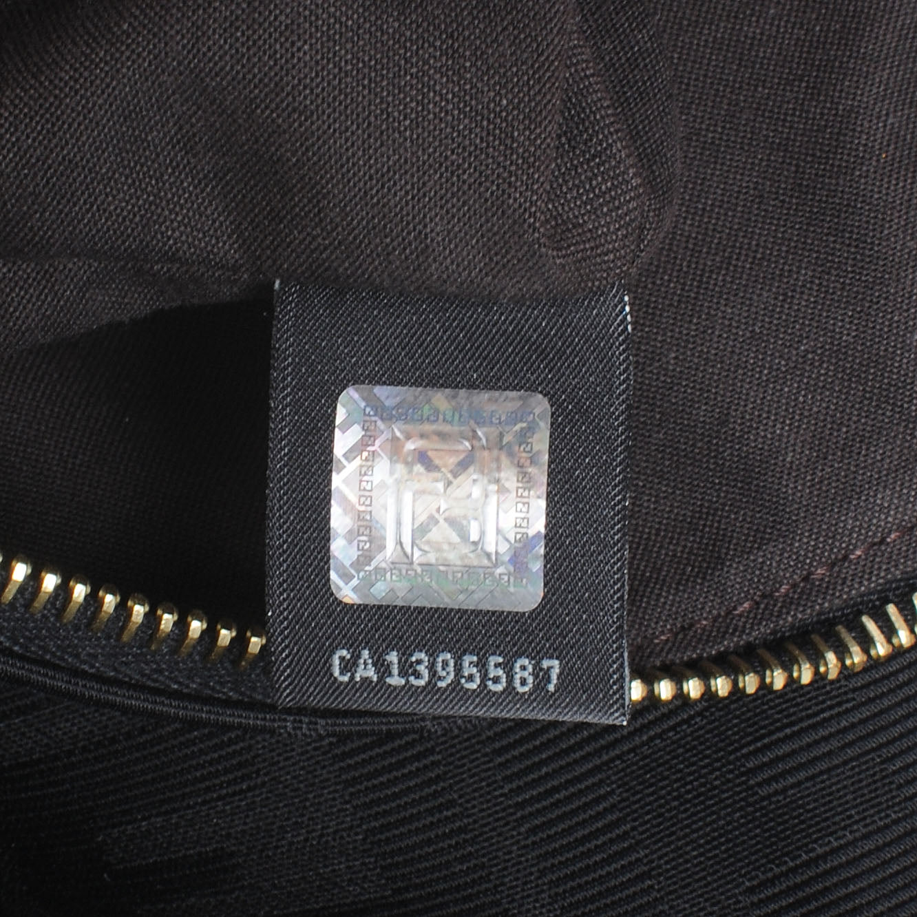 Fendi Zucca Enamel Mia Tote Black 6 of 7