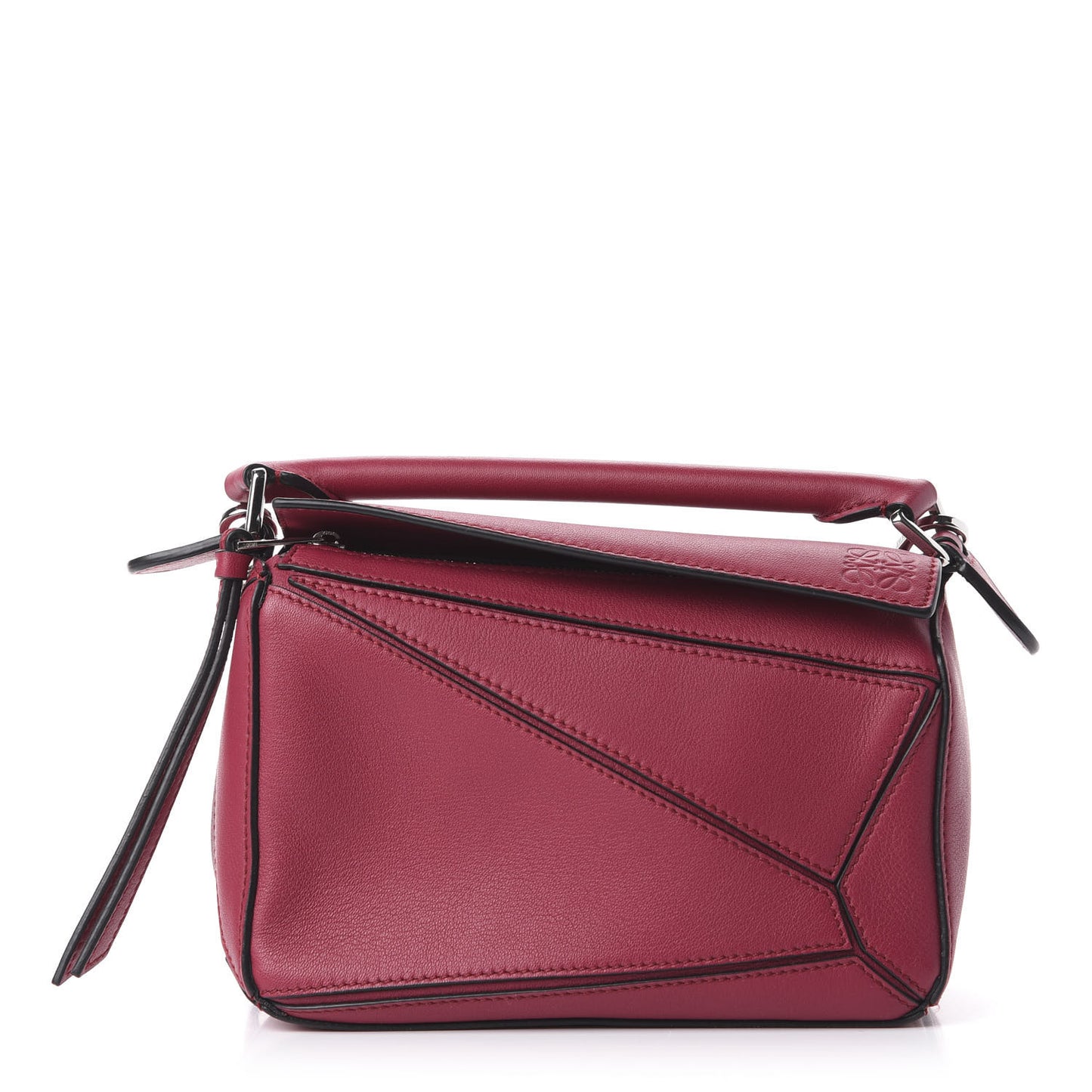 Calfskin Mini Puzzle Bag Raspberry