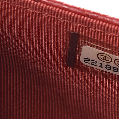 Chanel Caviar Quilted Wallet on Chain WOC Red 8 of 12