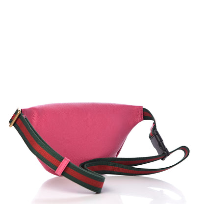 Gucci Grained Calfskin Small Logo Belt Bag Box Pink Green 3 of 10