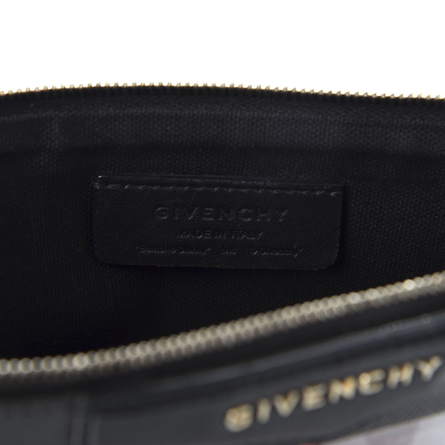 Givenchy Textured Coated Canvas Bambi Print Medium Cosmetic Pouch Black 12 of 13