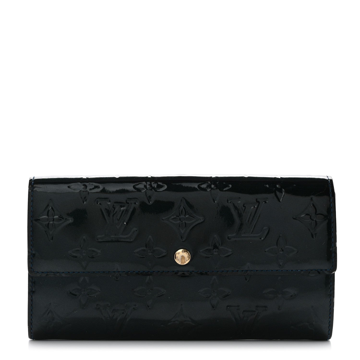 Louis Vuitton Vernis Sarah Wallet Blue Nuit 1 of 13