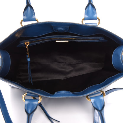 Miu Miu Vitello Shine Zip Tote Laguna 5 of 8