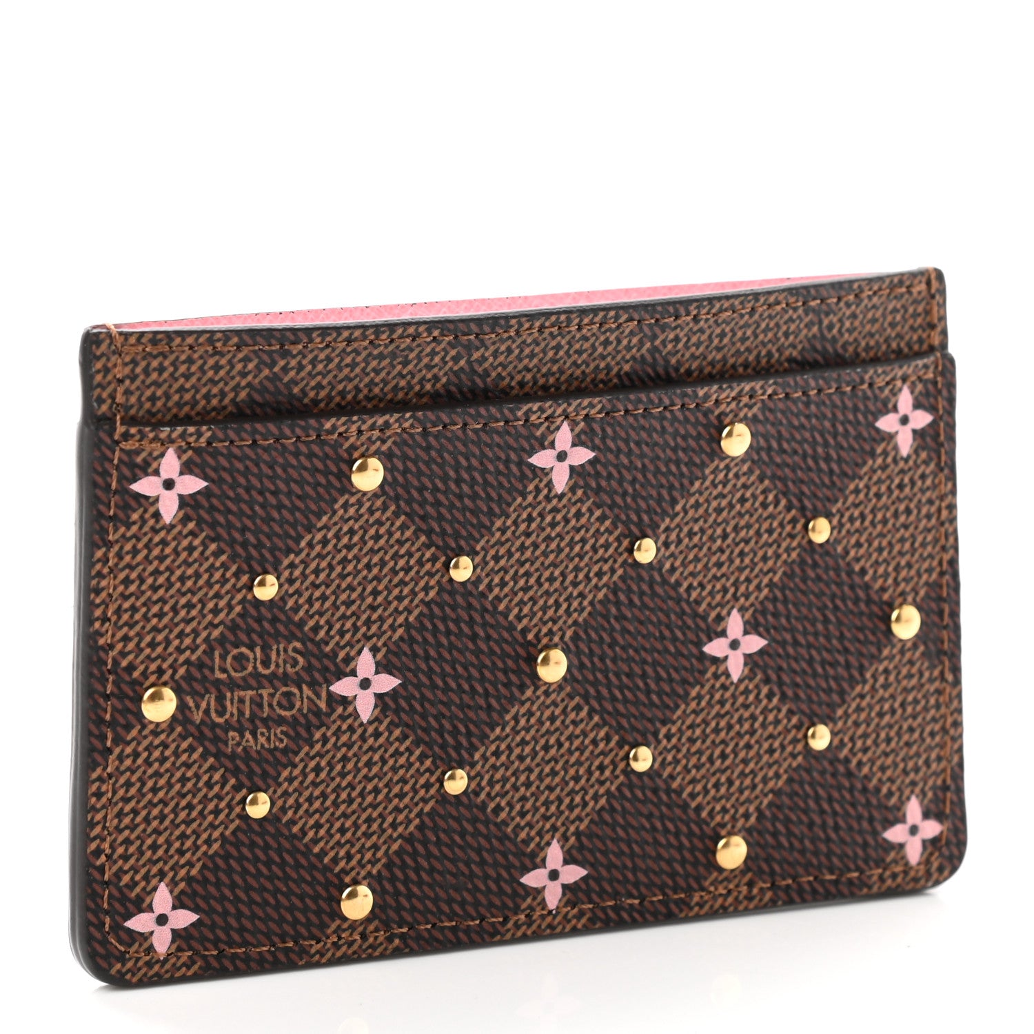 Louis Vuitton Damier Ebene Studded Card Holder 3 of 7