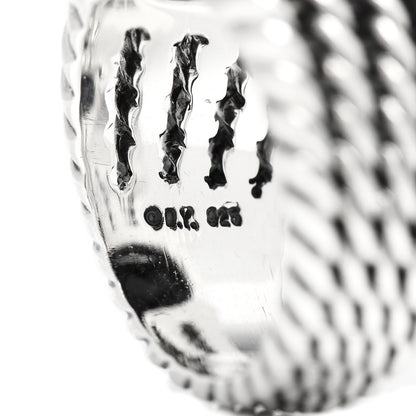 David Yurman Sterling Silver Diamond Black Onyx 20mm Wheaton Ring 52 6 5 of 5