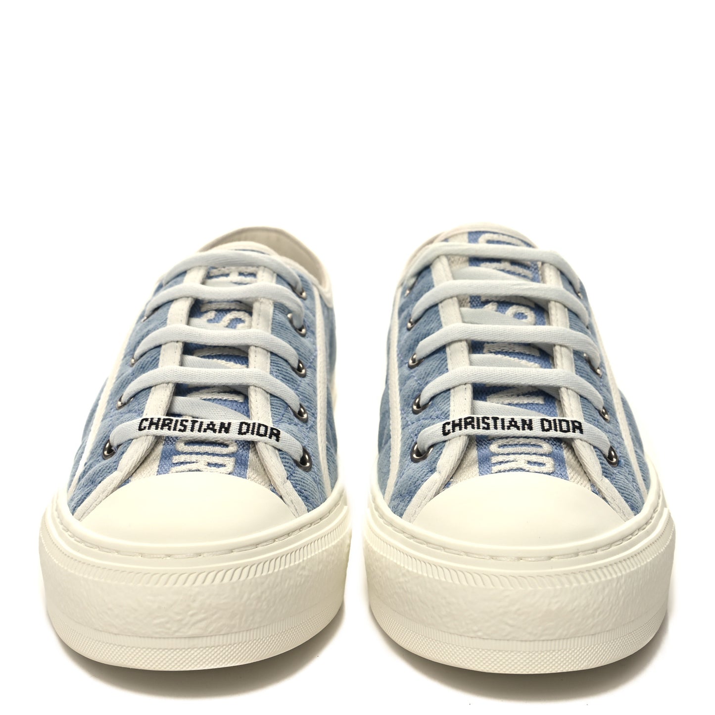 Denim Cannage Walk'N'Dior Low Top Sneakers 37.5 Dynamic Blue
