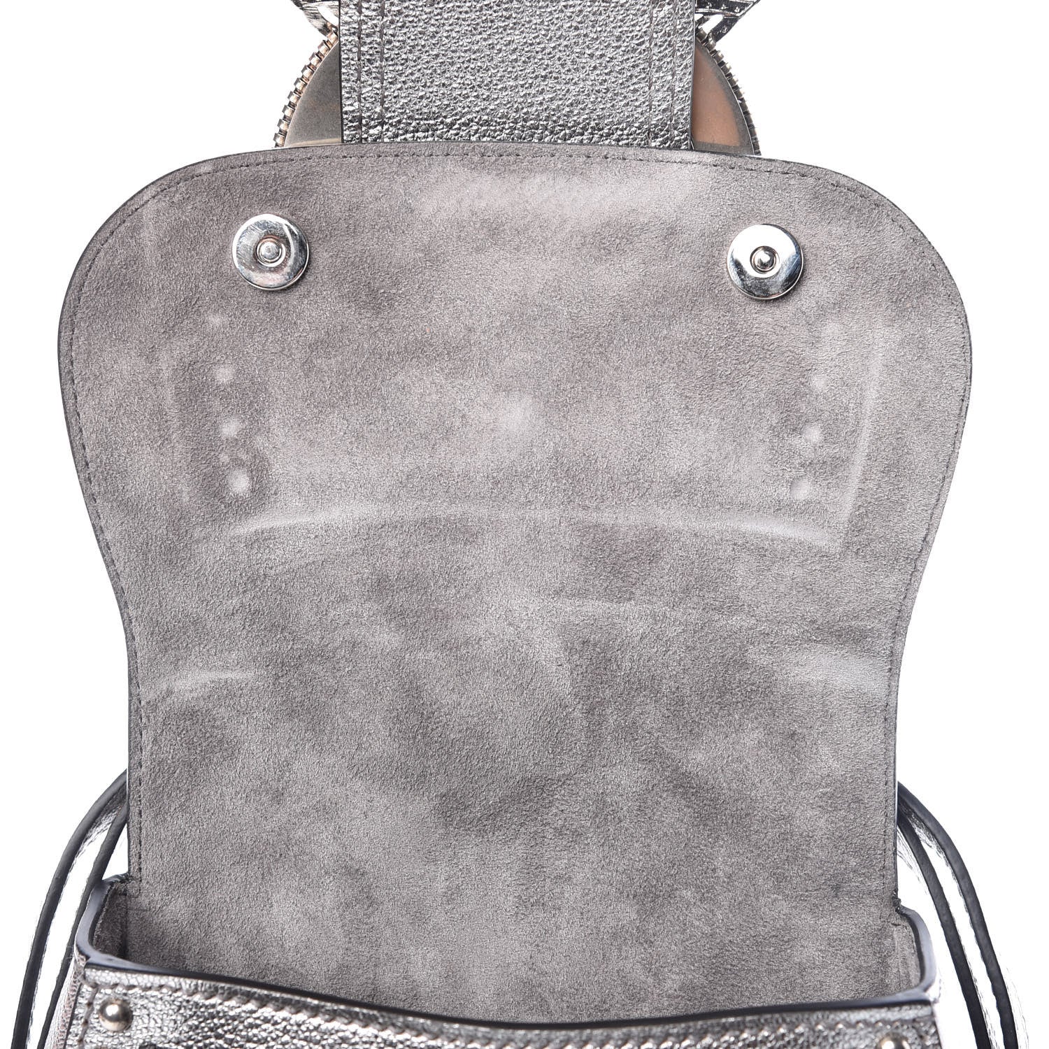 Miu Miu Goatskin Madras Soft Calfskin Crystal Embellished Dahlia Shoulder Bag Chrome 15 of 16