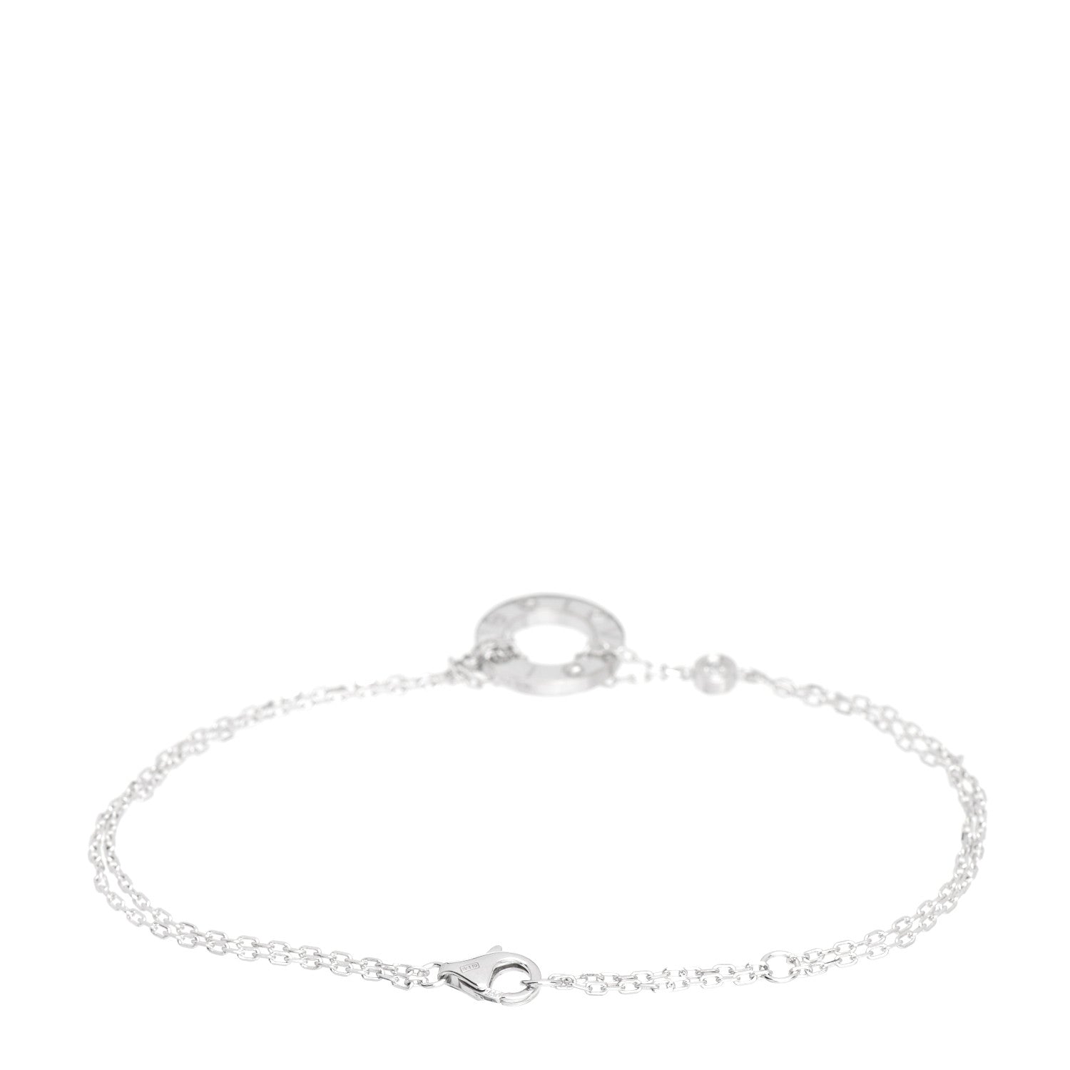 Cartier 18K White Gold Diamond LOVE Bracelet 4 of 5