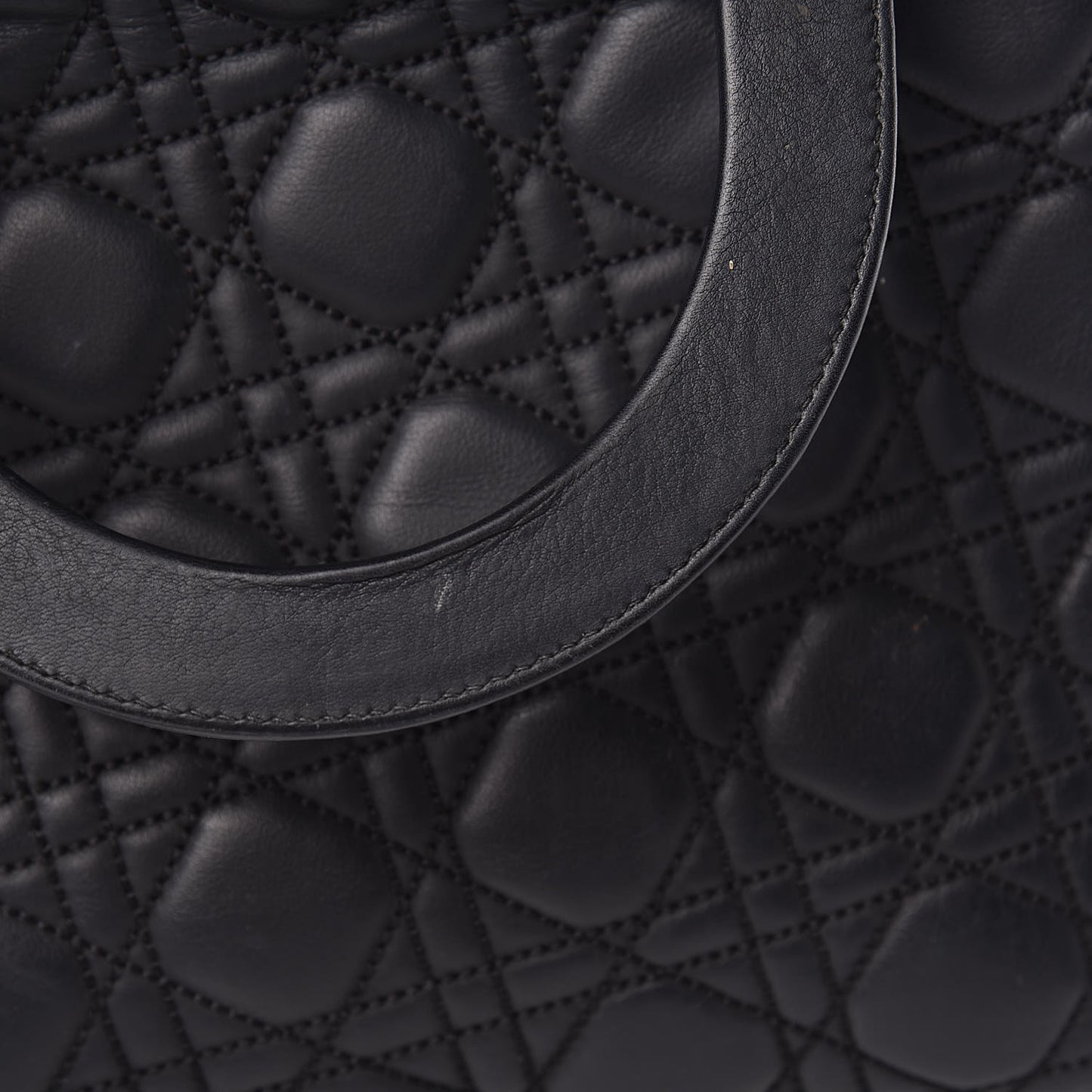 Calfskin Cannage Medium Anselm Reyle Lady Dior Black