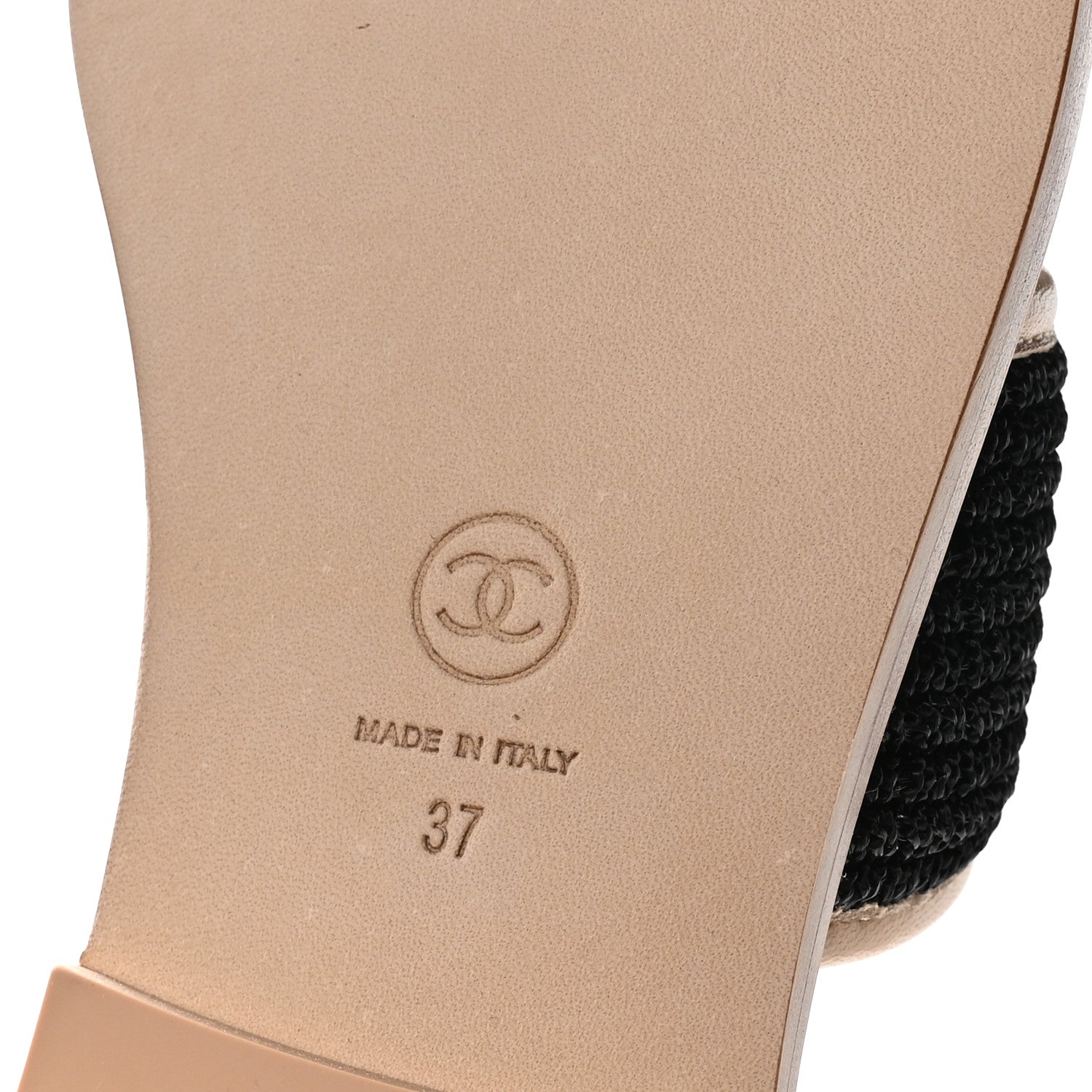 Chanel Raffia Lambskin CC Mules 37 Black Beige 1835427 – FASHIONPHILE