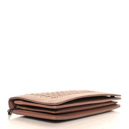 Bottega Veneta Nappa Intrecciato Continental Wallet On Chain Dusty Rose 3 of 9
