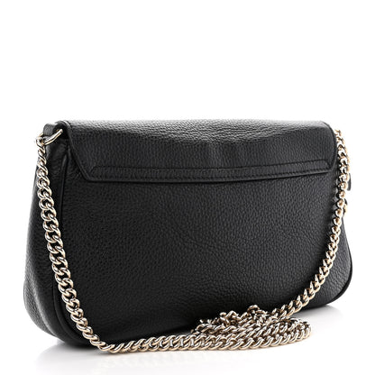 Gucci Pebbled Calfskin Medium Soho Flap Crossbody Black 3 of 10