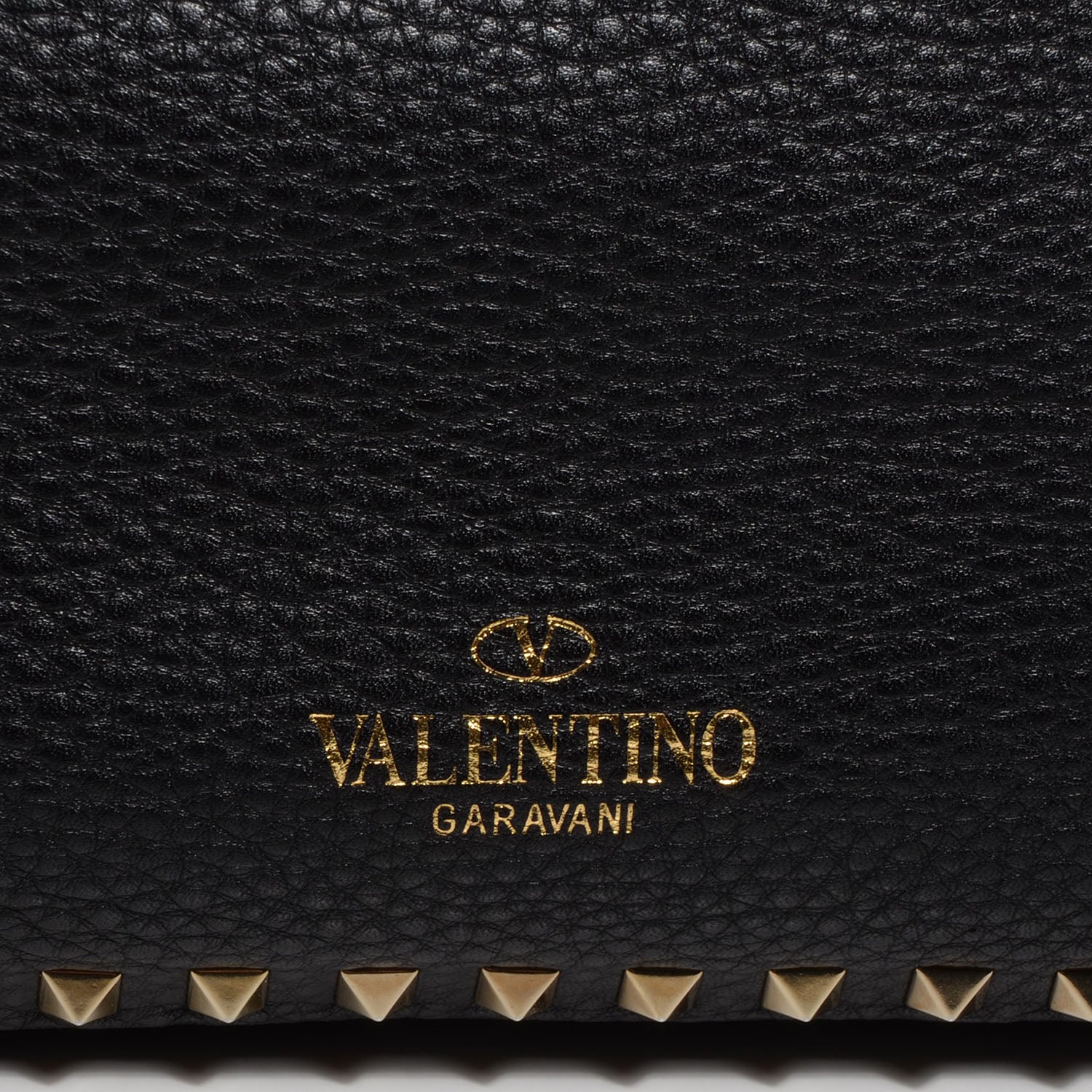 Valentino Garavani Pebbled Calfskin Large Rockstud Flip-Lock Messenger Bag Black 8 of 8