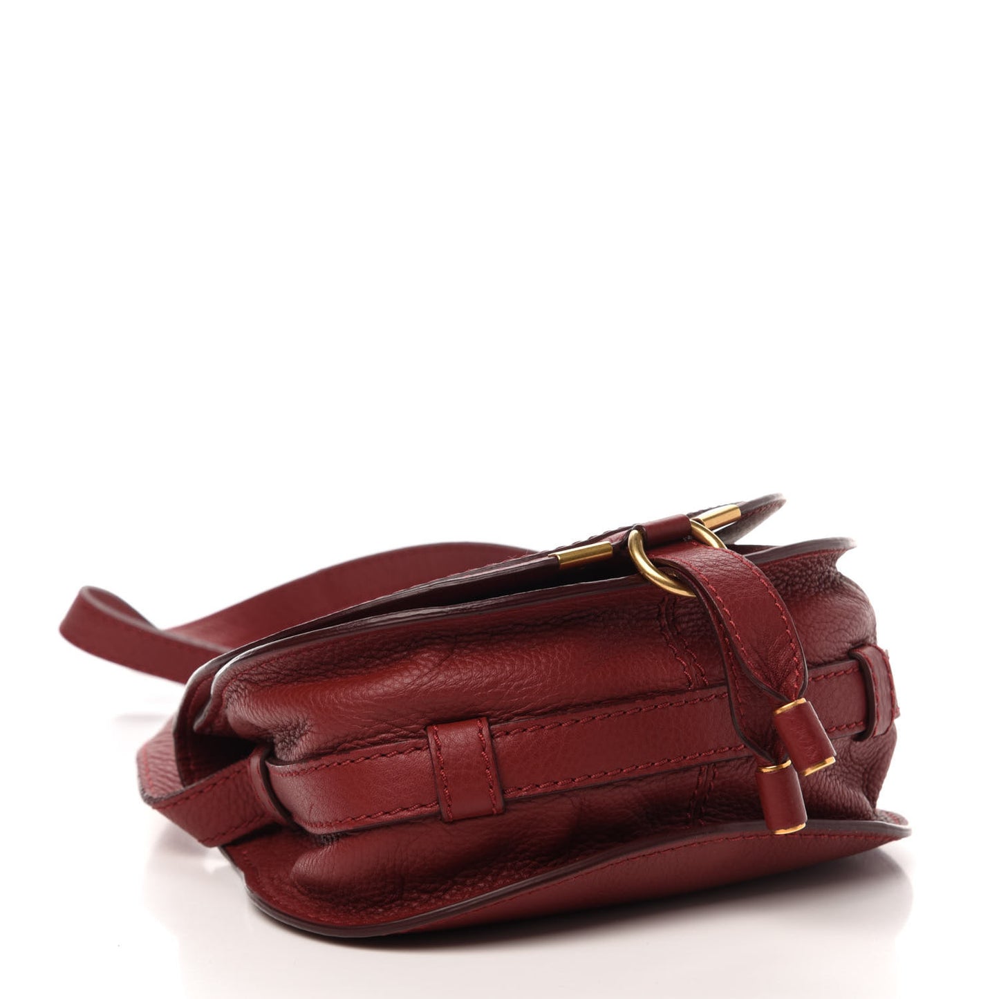 Calfskin Mini Marcie Round Crossbody Bag Red