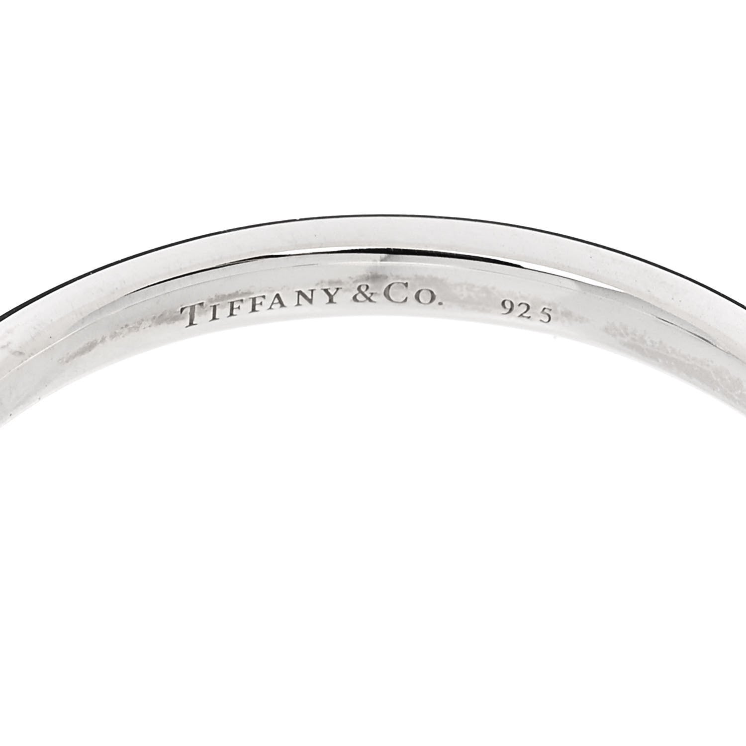 Tiffany Sterling Silver Diamond Elsa Peretti Swan Ring 56 7.5 4 of 4