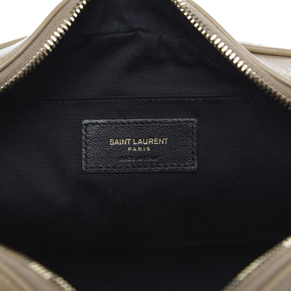 Saint Laurent Calfskin Matelasse Monogram Lou Camera Bag Dark Latte 6 of 10