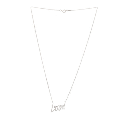 Tiffany 18K White Gold Diamond Paloma's Graffiti Love Pendant Necklace 3 of 7