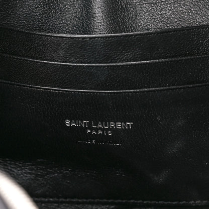 Saint Laurent Grain De Poudre Matelasse Monogram Mini Lou Camera Bag Black 6 of 11