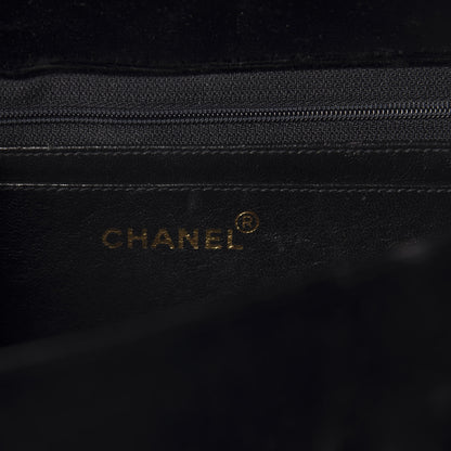 Chanel Velvet Vertical Quilted Jumbo Single Flap Black 8 of 12