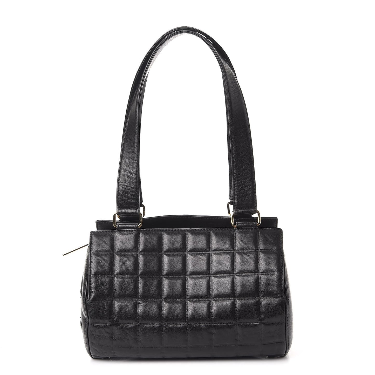 Lambskin Quilted CC Chocolate Bar Shoulder Bag Black