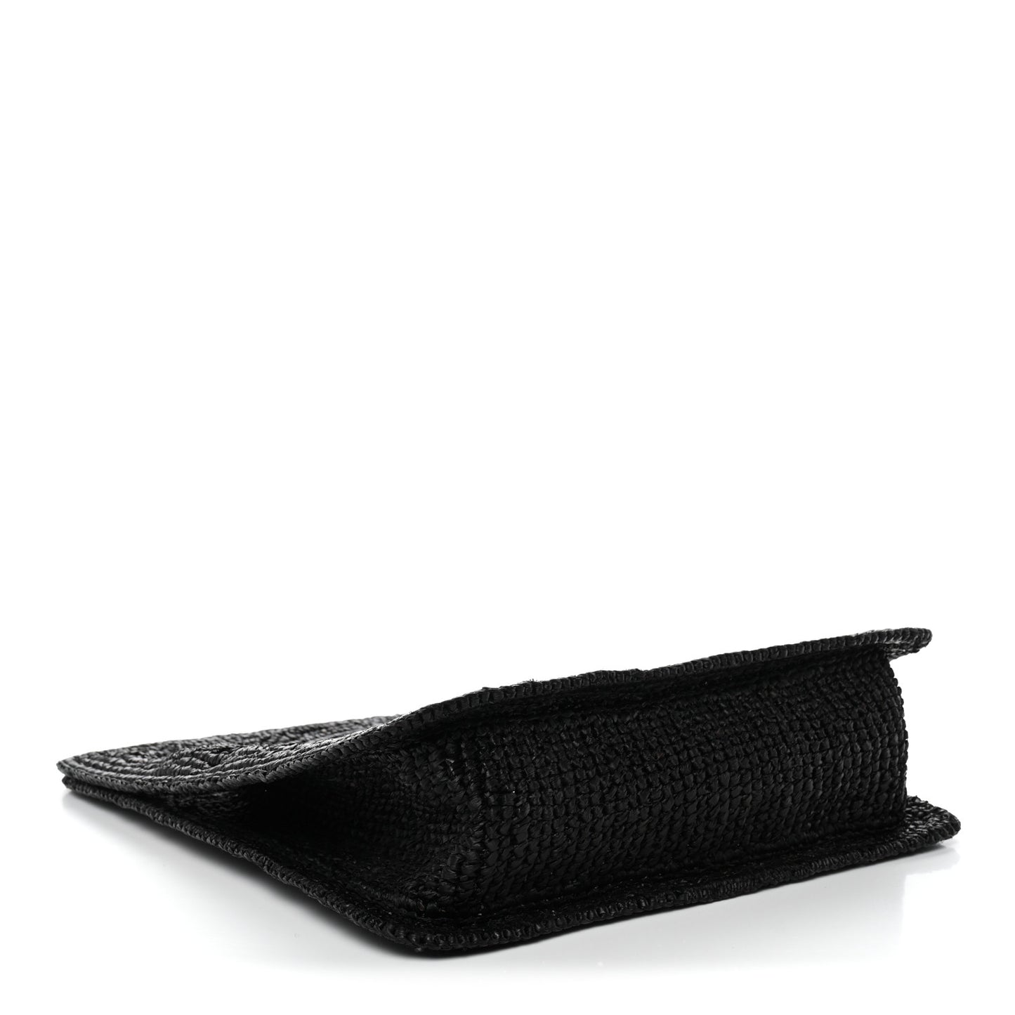 Raffia Le Petite Carre Spiaggia Square Tote Black