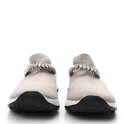 Jimmy Choo Knit Crystal Verona Sneaker 36.5 Beige 2 of 8