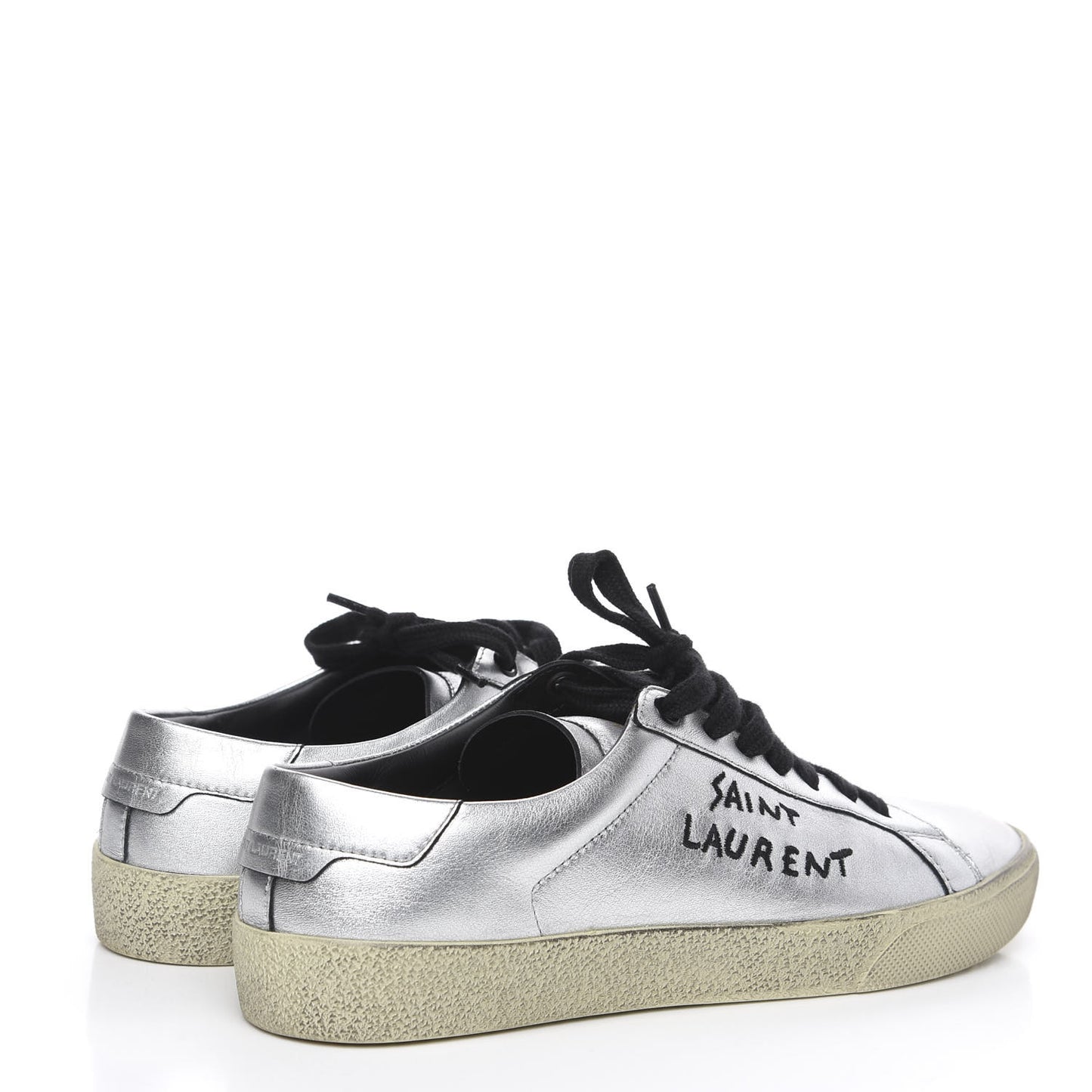 Calfskin Court Classic Sneakers 38.5 Silver